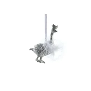Segilla julgranshängare 11,5 cm antikt silver